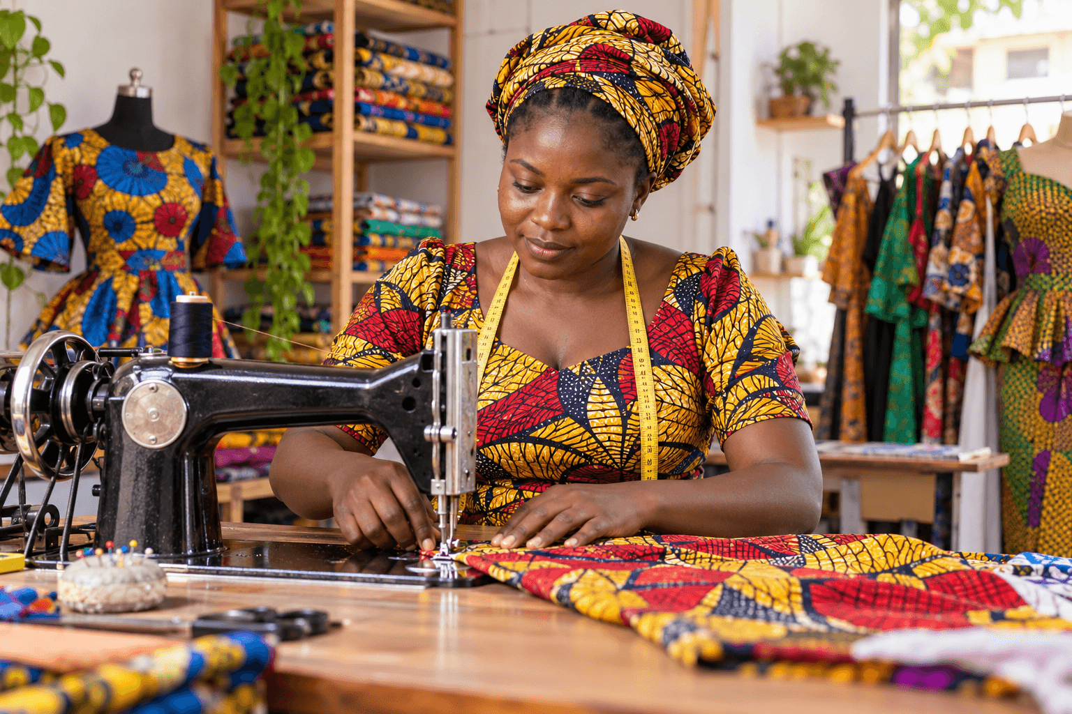 Tailoring artisan at work