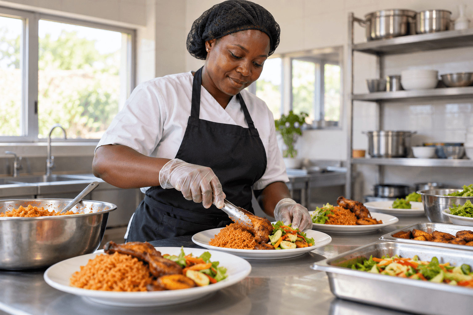 Catering artisan at work